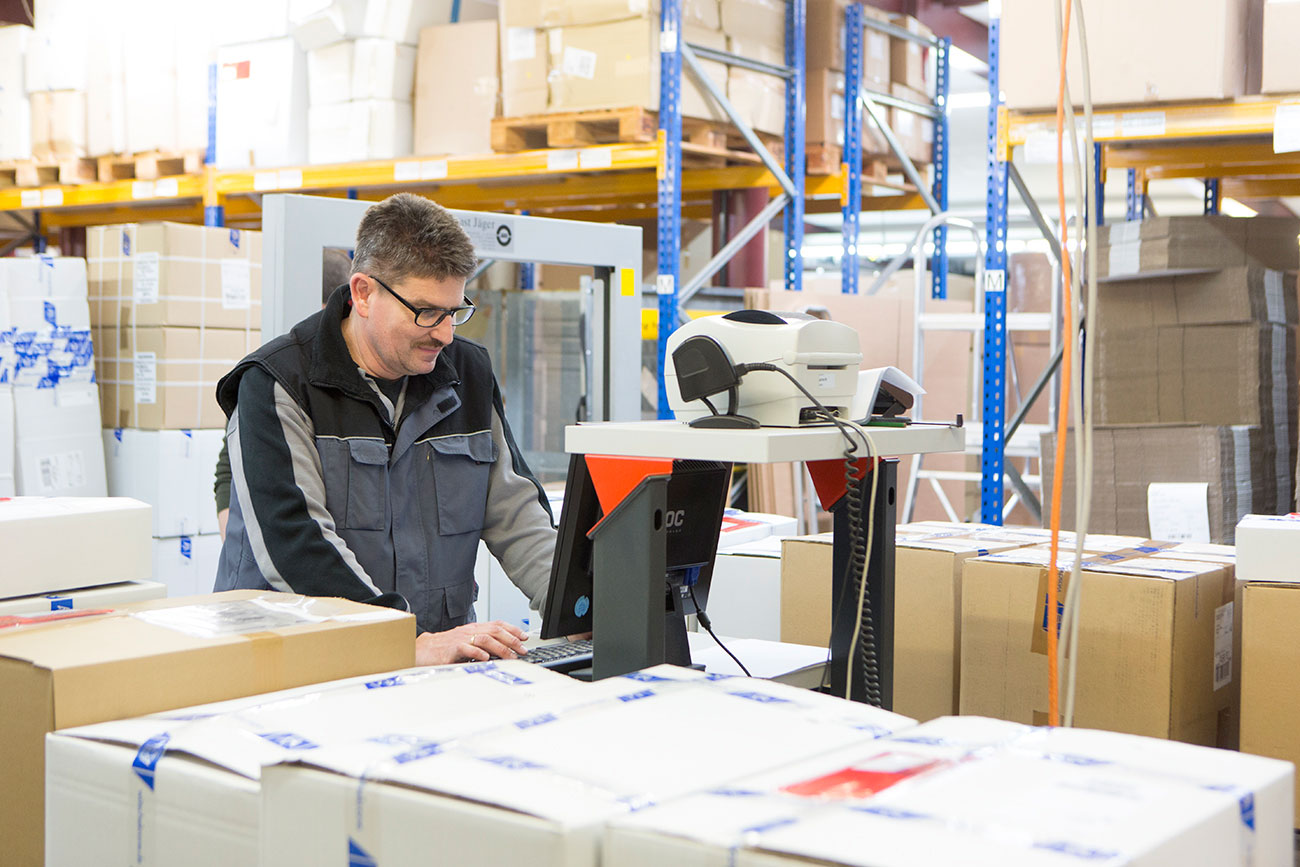 Erfassung der Packstücke